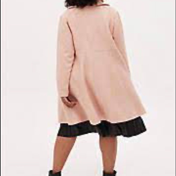 Torrid Light Pink Woolen Fit & Flare Coat **** - Picture 4 of 10